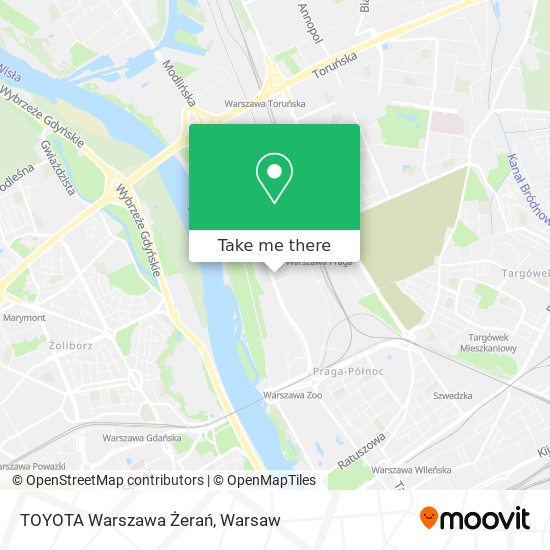 Карта TOYOTA Warszawa Żerań