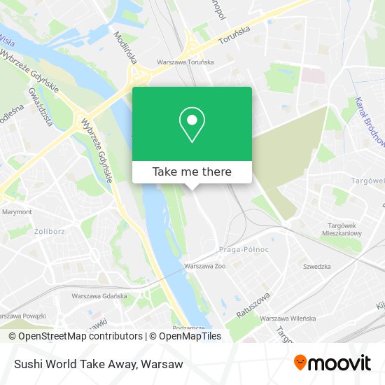 Sushi World Take Away map