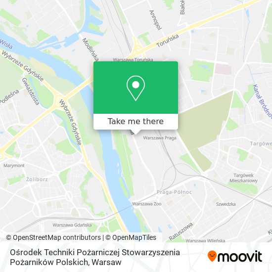 Ośrodek Techniki Pożarniczej Stowarzyszenia Pożarników Polskich map