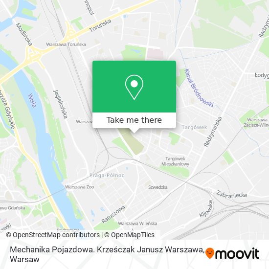 Mechanika Pojazdowa. Krześczak Janusz Warszawa map