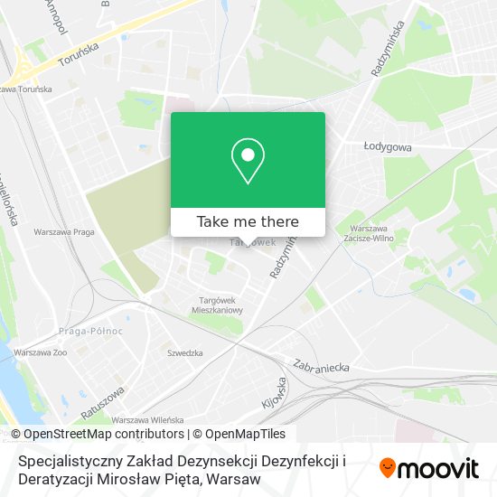 Specjalistyczny Zakład Dezynsekcji Dezynfekcji i Deratyzacji Mirosław Pięta map