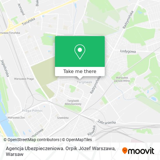 Agencja Ubezpieczeniowa. Orpik Józef Warszawa map