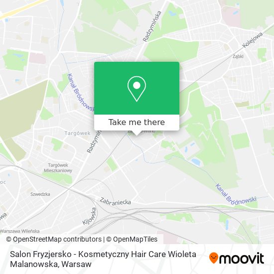 Карта Salon Fryzjersko - Kosmetyczny Hair Care Wioleta Malanowska