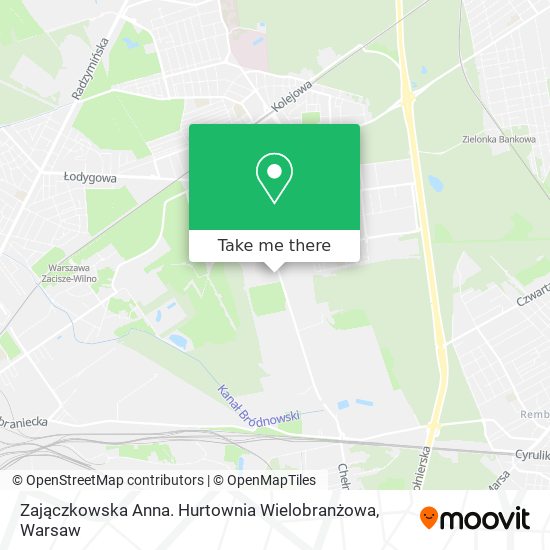 Zajączkowska Anna. Hurtownia Wielobranżowa map