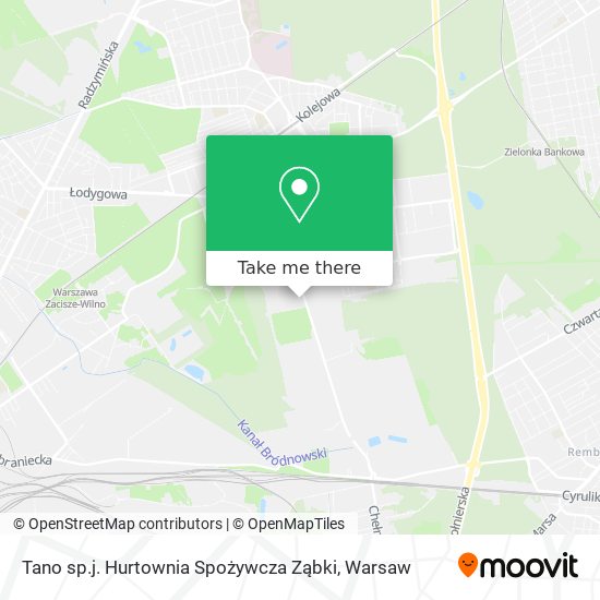 Tano sp.j. Hurtownia Spożywcza Ząbki map