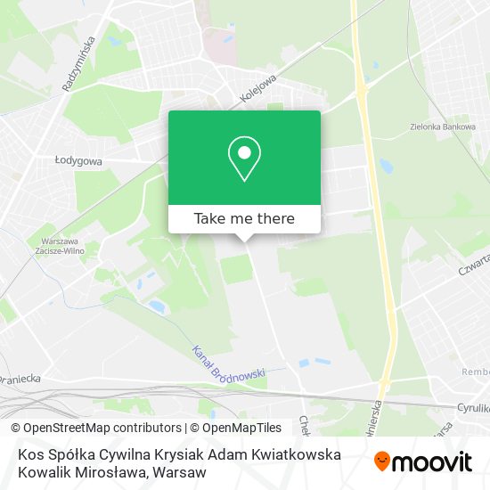 Kos Spółka Cywilna Krysiak Adam Kwiatkowska Kowalik Mirosława map