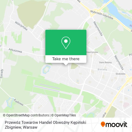 Przewóz Towarów Handel Obwoźny Kępiński Zbigniew map