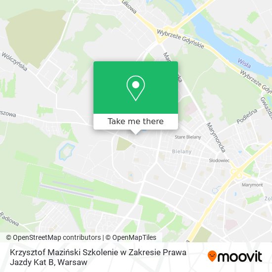 Krzysztof Maziński Szkolenie w Zakresie Prawa Jazdy Kat B map