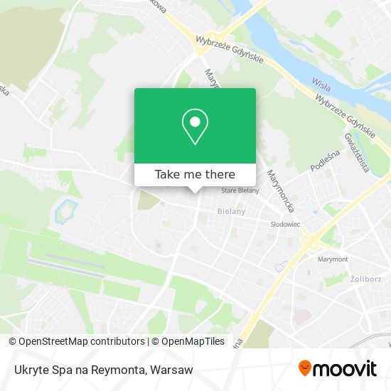 Ukryte Spa na Reymonta map