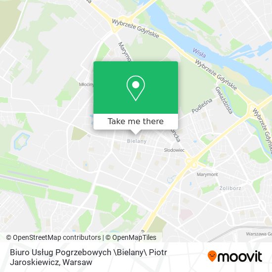 Biuro Usług Pogrzebowych \Bielany\ Piotr Jaroskiewicz map