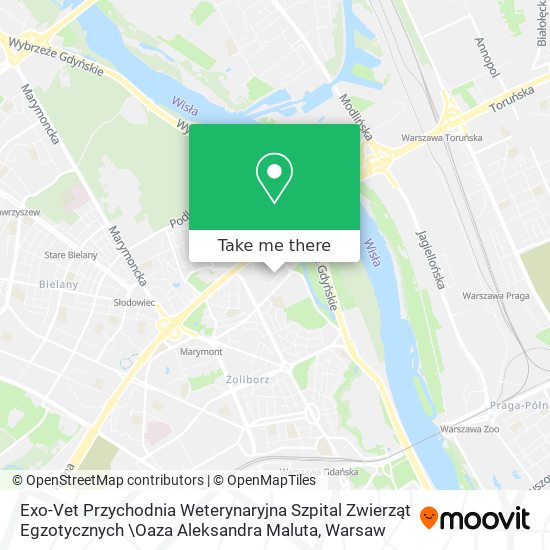 Exo-Vet Przychodnia Weterynaryjna Szpital Zwierząt Egzotycznych \Oaza Aleksandra Maluta map