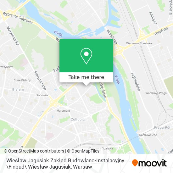 Карта Wiesław Jagusiak Zakład Budowlano-Instalacyjny \Finbud\ Wiesław Jagusiak