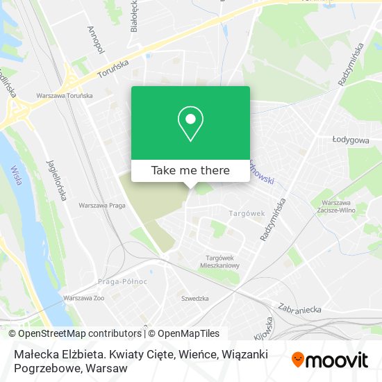 Małecka Elżbieta. Kwiaty Cięte, Wieńce, Wiązanki Pogrzebowe map