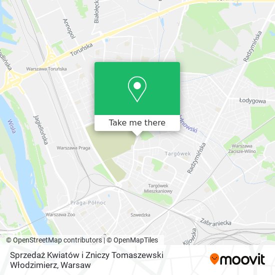 Sprzedaż Kwiatów i Zniczy Tomaszewski Włodzimierz map