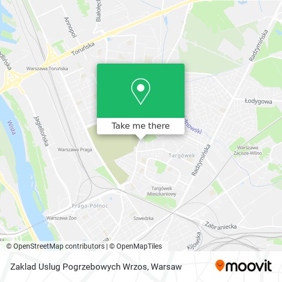 Zaklad Uslug Pogrzebowych Wrzos map