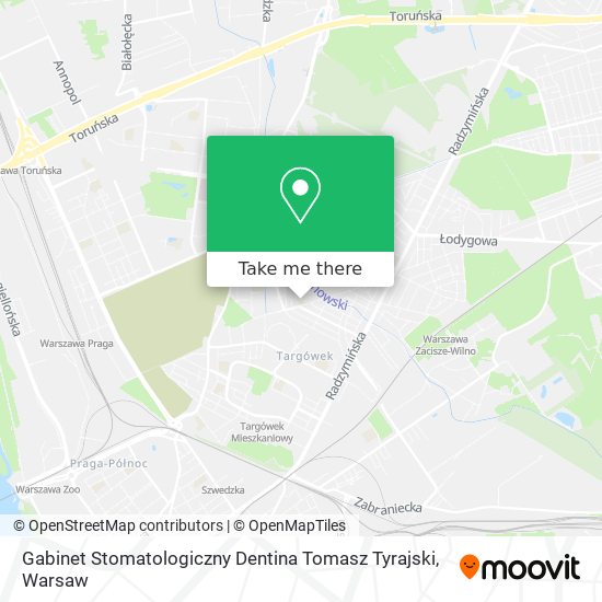 Карта Gabinet Stomatologiczny Dentina Tomasz Tyrajski