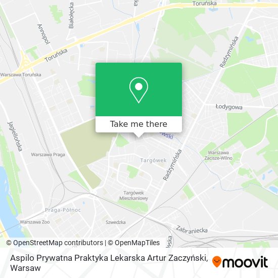 Карта Aspilo Prywatna Praktyka Lekarska Artur Zaczyński