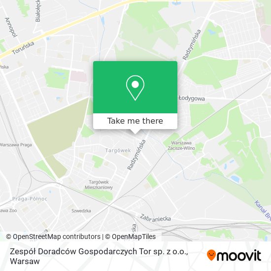 Карта Zespół Doradców Gospodarczych Tor sp. z o.o.