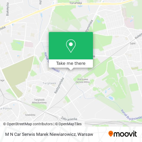 M N Car Serwis Marek Niewiarowicz map