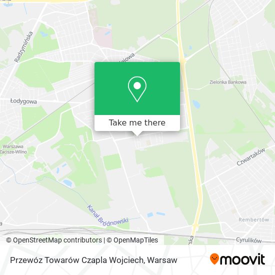 Przewóz Towarów Czapla Wojciech map