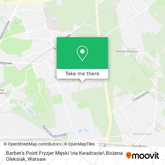 Barber's Point Fryzjer Męski \na Kwadracie\ Bożena Oleksiak map