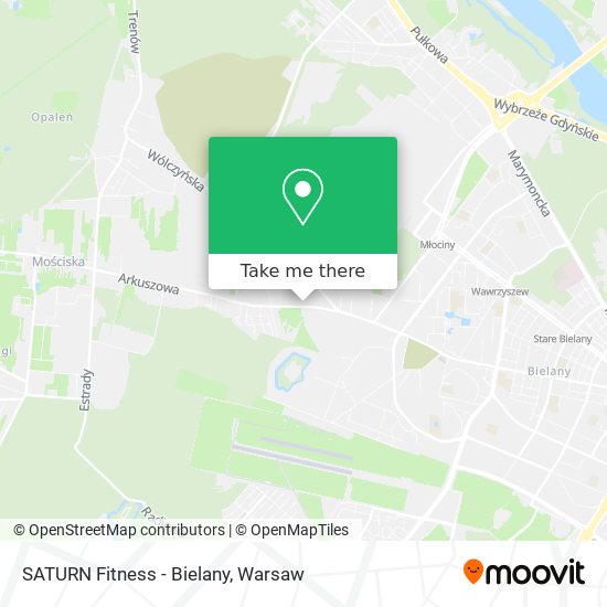 SATURN Fitness - Bielany map