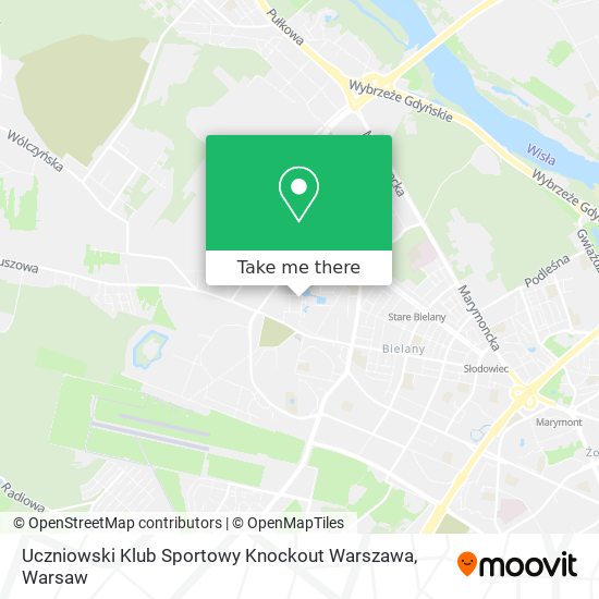 Uczniowski Klub Sportowy Knockout Warszawa map