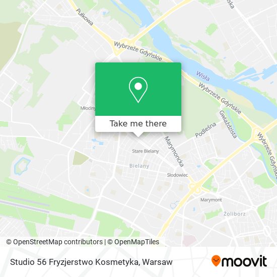 Карта Studio 56 Fryzjerstwo Kosmetyka