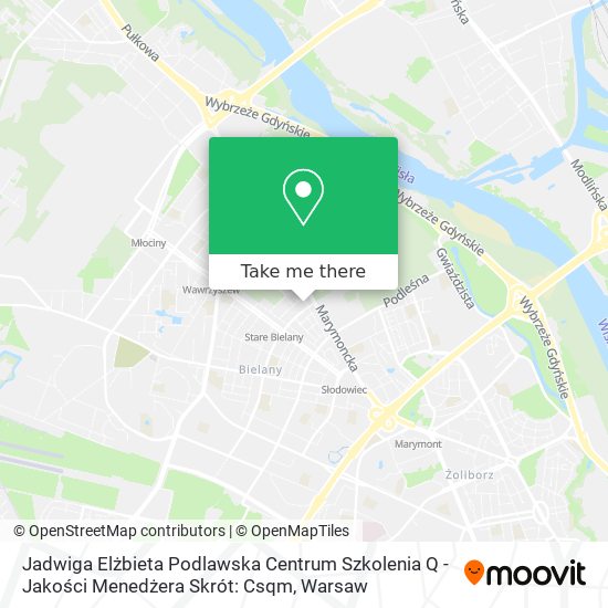 Jadwiga Elżbieta Podlawska Centrum Szkolenia Q - Jakości Menedżera Skrót: Csqm map