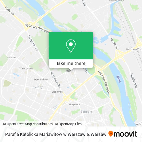 Карта Parafia Katolicka Mariawitów w Warszawie