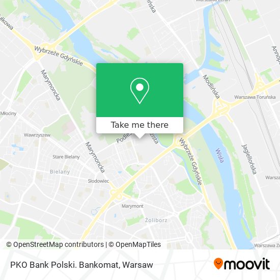 PKO Bank Polski. Bankomat map