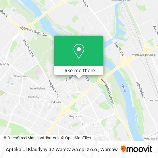 Apteka Ul Klaudyny 32 Warszawa sp. z o.o. map