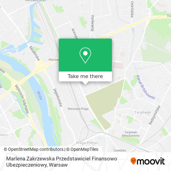 Marlena Zakrzewska Przedstawiciel Finansowo Ubezpieczeniowy map