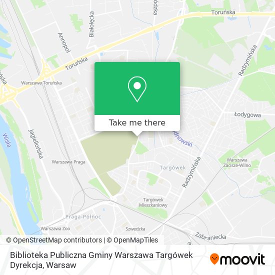 Biblioteka Publiczna Gminy Warszawa Targówek Dyrekcja map