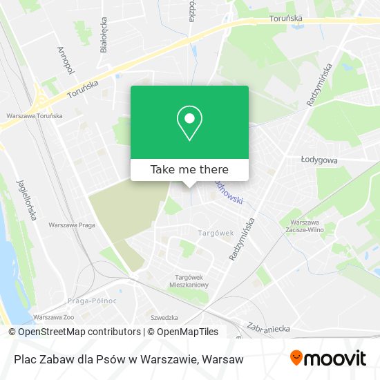 Plac Zabaw dla Psów w Warszawie map