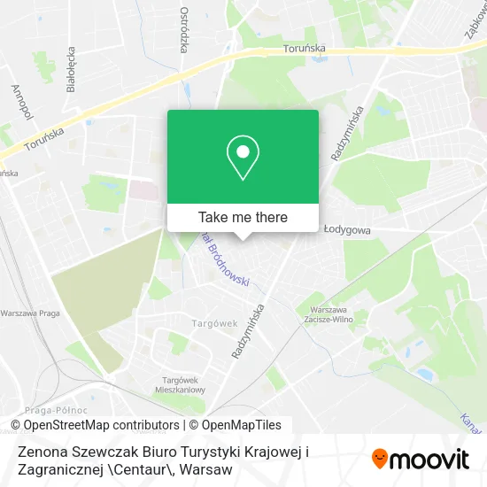 Zenona Szewczak Biuro Turystyki Krajowej i Zagranicznej \Centaur\ map