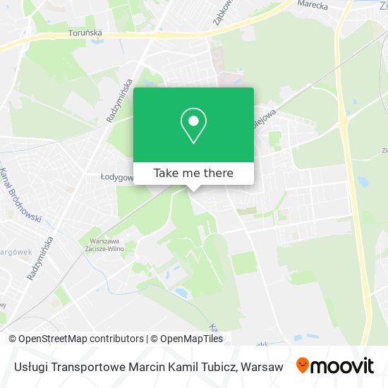 Usługi Transportowe Marcin Kamil Tubicz map