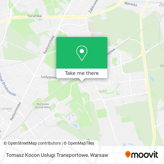 Карта Tomasz Kocon Usługi Transportowe