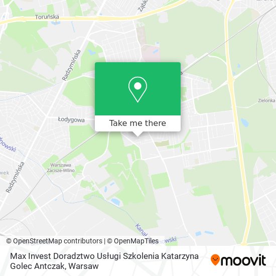 Max Invest Doradztwo Usługi Szkolenia Katarzyna Golec Antczak map