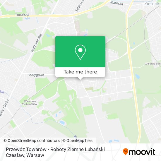 Przewóz Towarów - Roboty Ziemne Lubański Czesław map