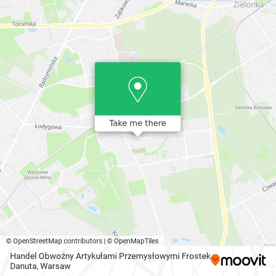 Handel Obwoźny Artykułami Przemysłowymi Frostek Danuta map