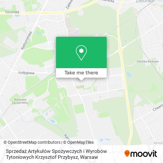 Sprzedaż Artykułów Spożywczych i Wyrobów Tytoniowych Krzysztof Przybysz map