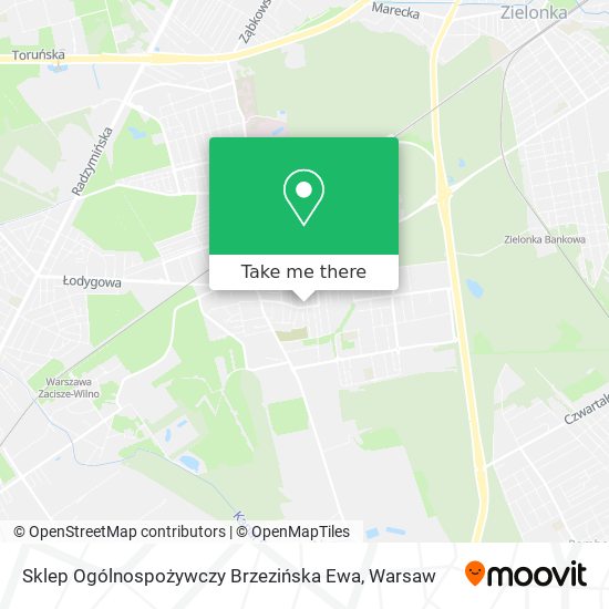 Sklep Ogólnospożywczy Brzezińska Ewa map