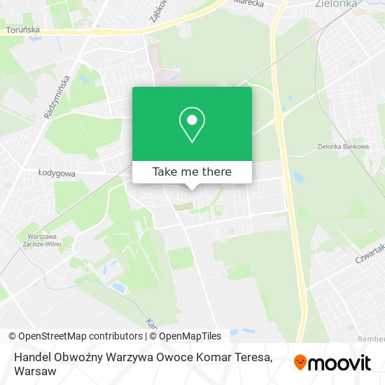 Handel Obwoźny Warzywa Owoce Komar Teresa map