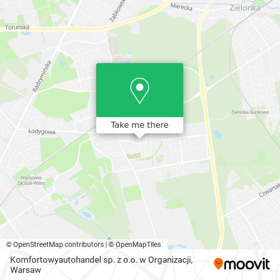 Карта Komfortowyautohandel sp. z o.o. w Organizacji