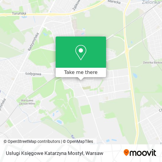 Usługi Księgowe Katarzyna Mostył map