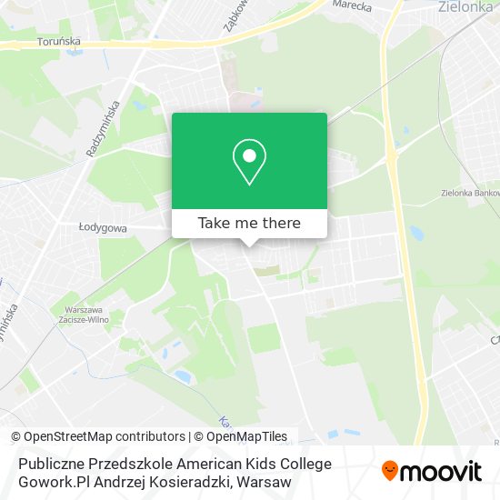 Publiczne Przedszkole American Kids College Gowork.Pl Andrzej Kosieradzki map