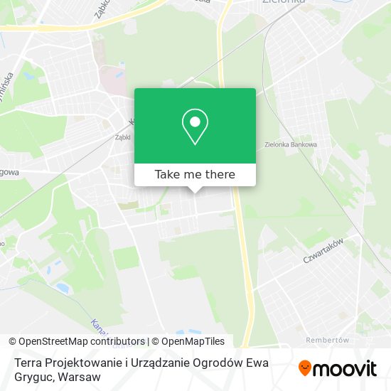 Terra Projektowanie i Urządzanie Ogrodów Ewa Gryguc map