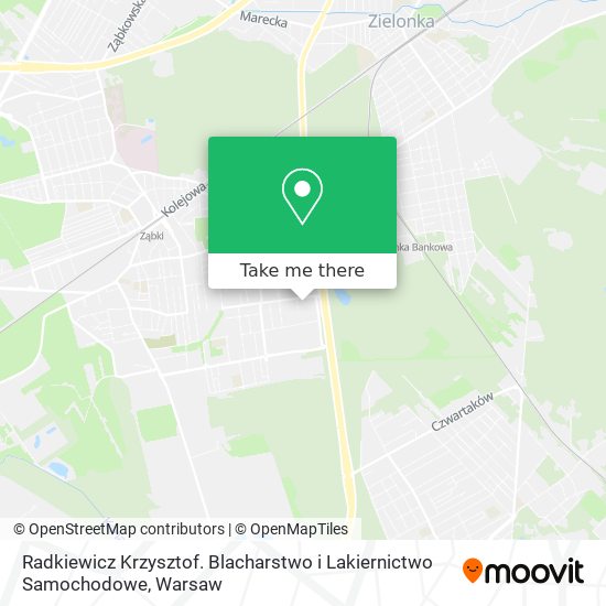 Radkiewicz Krzysztof. Blacharstwo i Lakiernictwo Samochodowe map