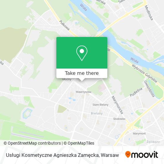 Usługi Kosmetyczne Agnieszka Zamęcka map